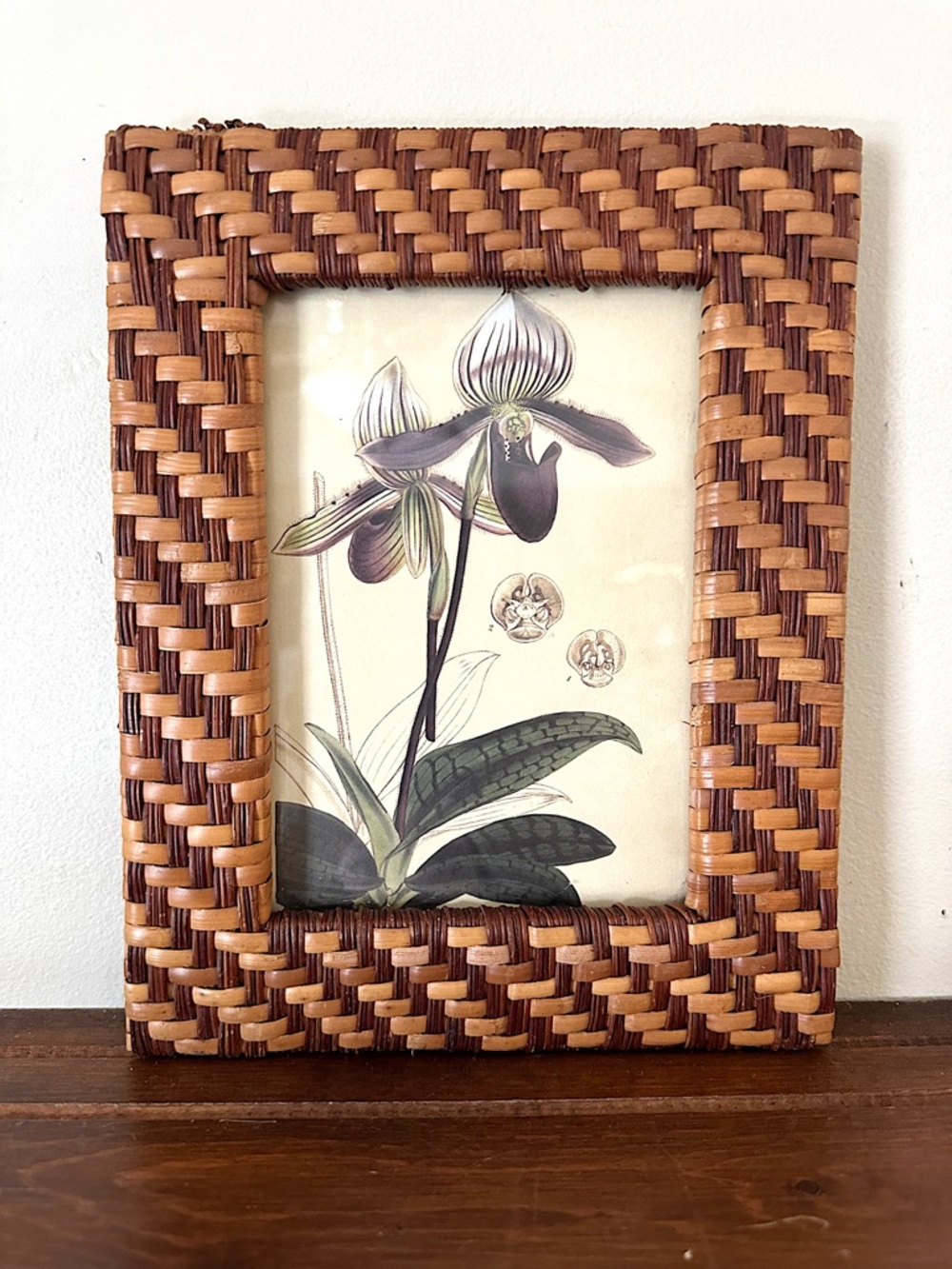 Woven Rattan Picture Frame - Natural Brown